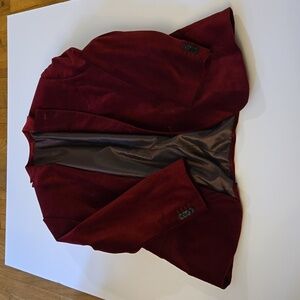 MENS Burgundy velvet blazer